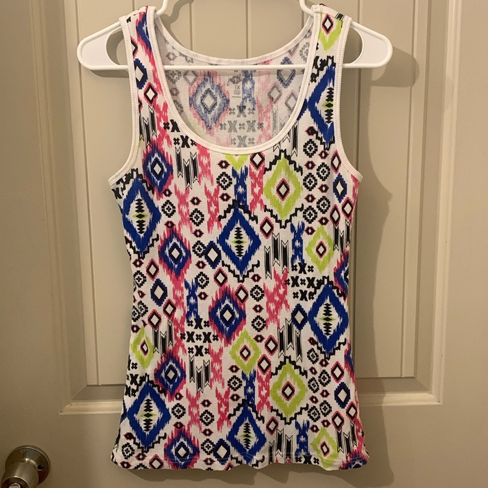 Just Be Colorful Aztec Tank Top